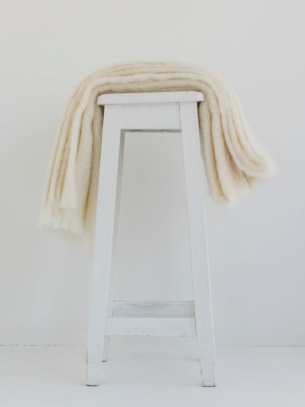 Cream Mohair Throw