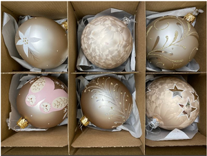 Champagne Baubles-Set of 6